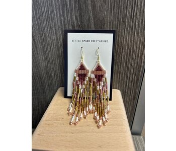 Large beaded Earrings by Little Spark Cree-ations