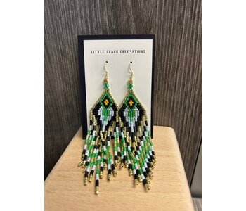 Large beaded Earrings by Little Spark Cree-ations