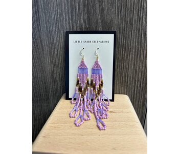 Large beaded Earrings by Little Spark Cree-ations