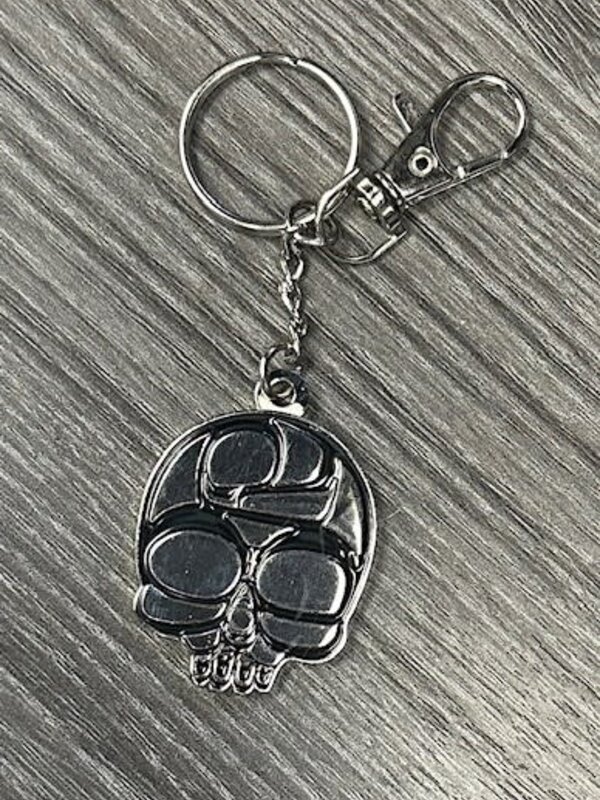 Metal Keychain - Skull by Patricia Mather