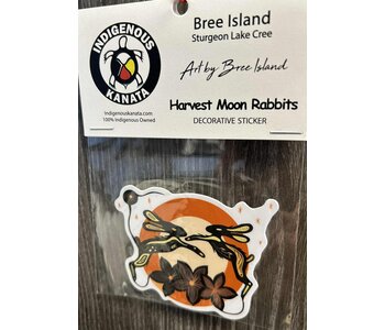 Decorative Sticker - Harvest Moon Rabbits by Bree Island