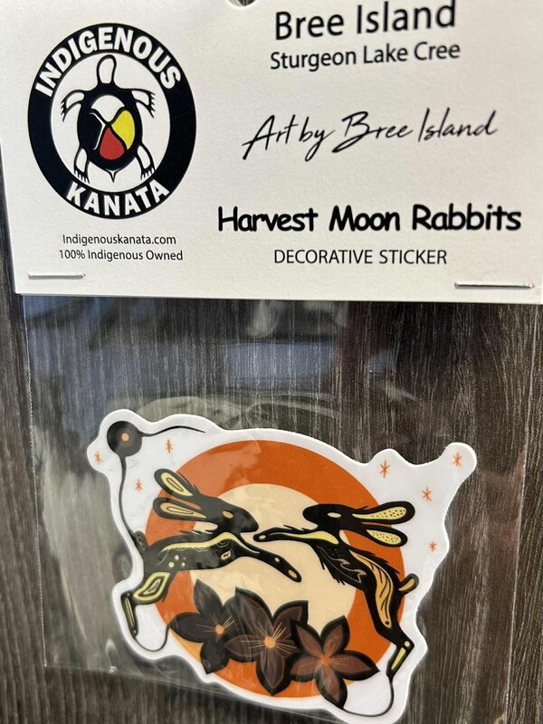 Decorative Sticker - Harvest Moon Rabbits by Bree Island