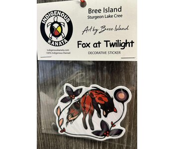 Decorative Sticker - Fox at Twilight by Bree Island