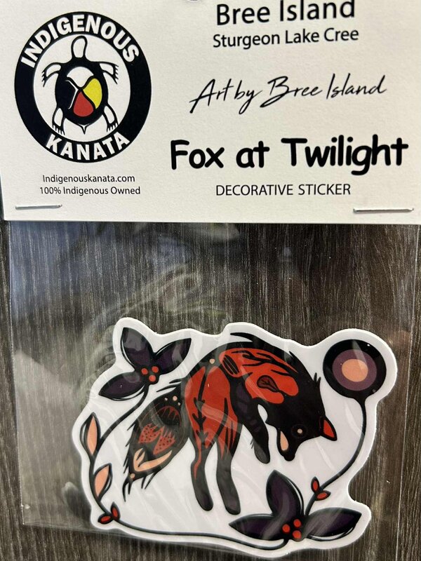 Decorative Sticker - Fox at Twilight by Bree Island