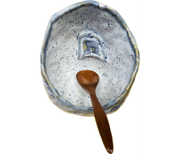 Pottery by Cynthia - Salt Pig/Serving dish with spoon