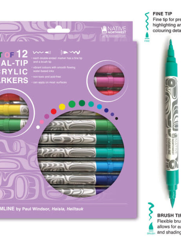 Acrylic Felt Markers - Formline by Paul Windsor
