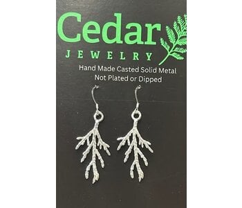 Silver Cast Cedar Earrings small - by Michael Hill
