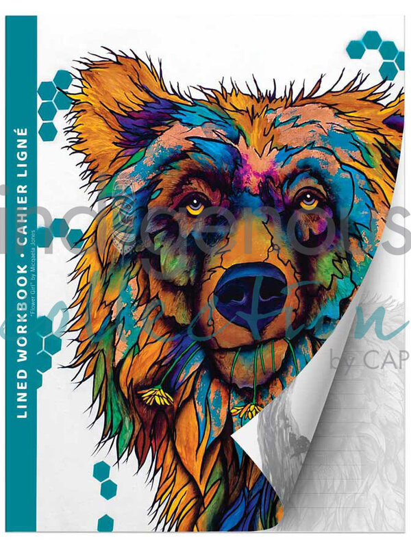 Lined Workbook Flower Girl by Micqaela Jones
