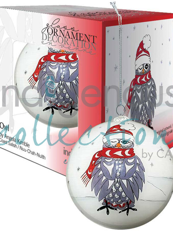Glass Ornament Owl by Angela Kimble