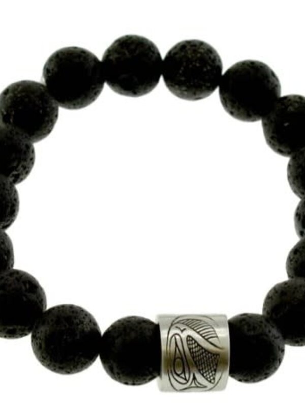 Lava Bead Bracelet Raven by Alex Helin