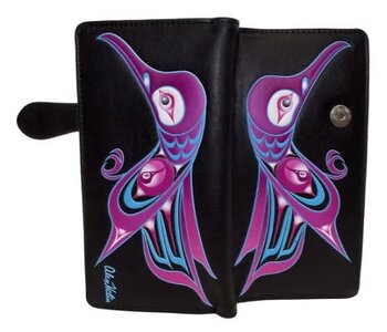 Large Zipper Wallet Hummingbird by Alex Helin