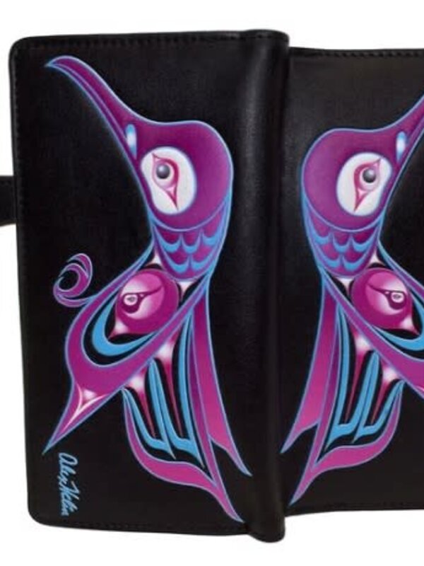 Large Zipper Wallet Hummingbird by Alex Helin