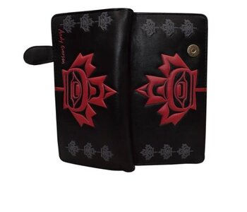 Large Sipper Wallet Maple Leaf by Andy Everson