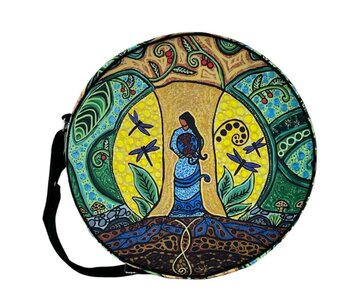 14" Drum Bag - Strong Earth Woman by Leah Dorion