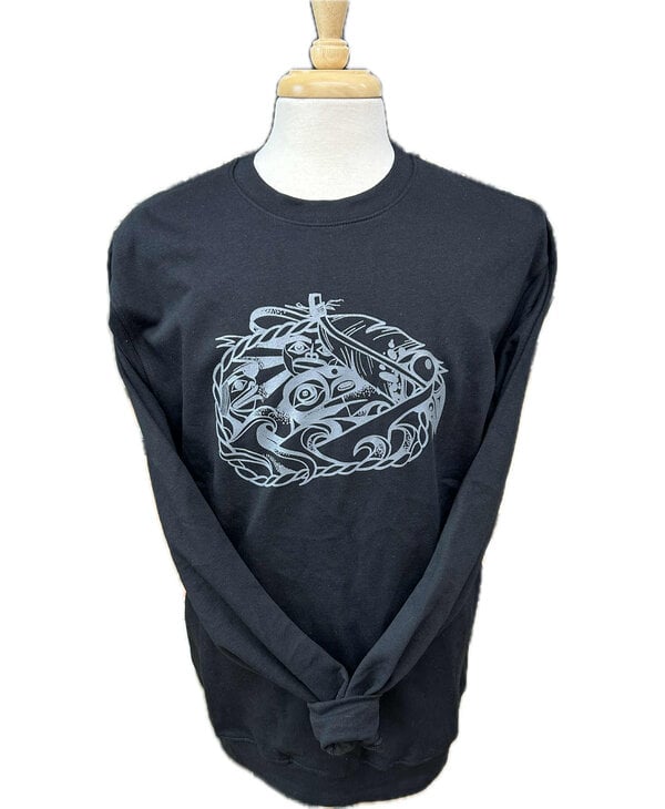 Mémiyelhtel branded Crew neck sweater - Black Color