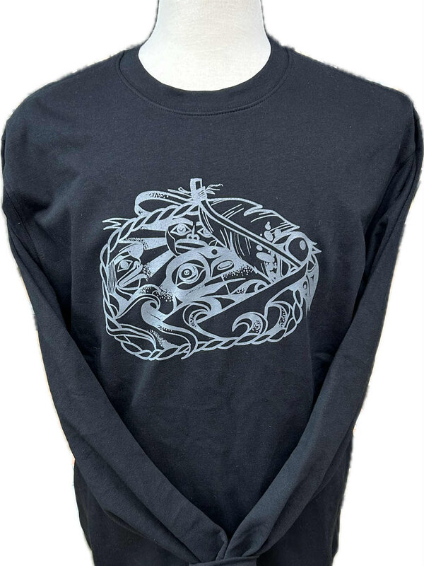 Mémiyelhtel branded Crew neck sweater - Black Color
