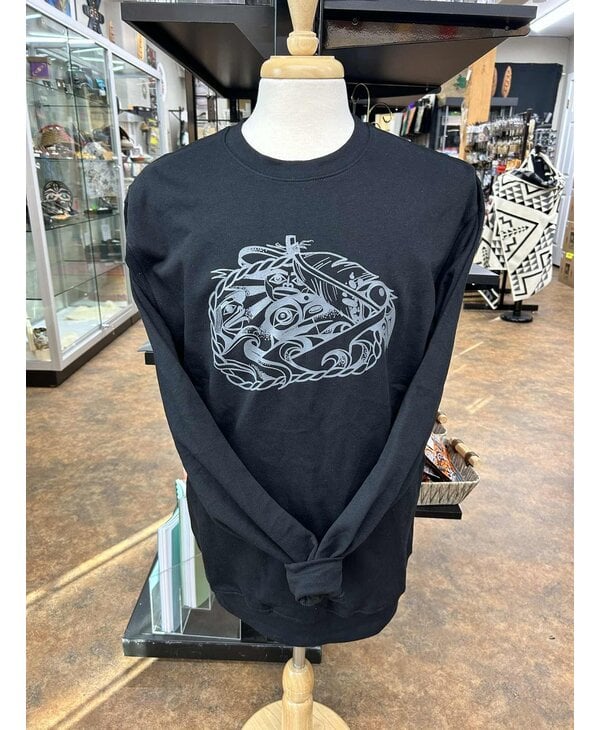 Mémiyelhtel branded Crew neck sweater - Black Color