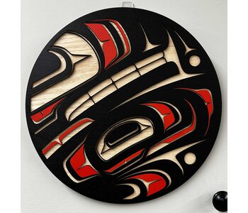 12" Wooden Plaque - Killer Whale by Raven Wolden