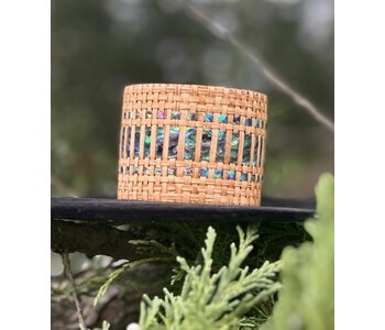 2" Cedar & Abalone cuff  by Jasmine Jack
