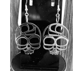 Stainless Earrings - Skull by Patricia Mathers