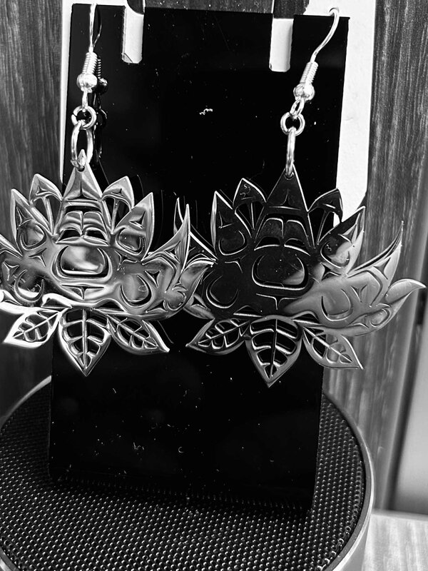 Stainless Earrings - Lotus Flower by Andromeda Reece