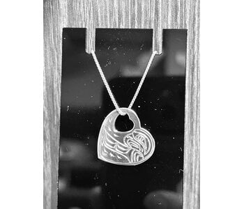 Hand Carved Eagle Heart Pendant by Vincent Henson