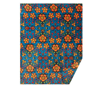 Fleece Blanket - Prairie Beadwork by Justine Proulx