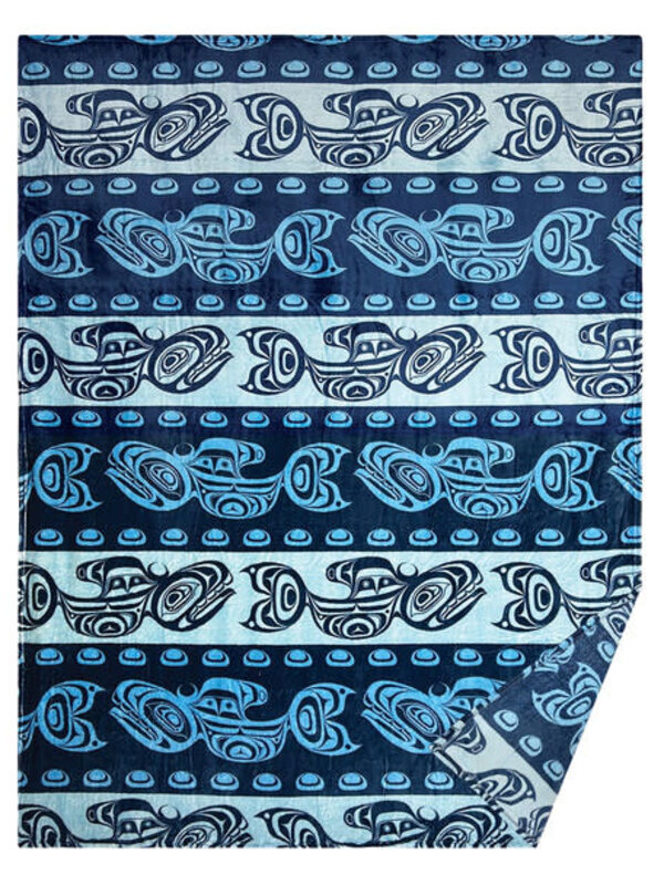 Fleece Blanket - Killer Whale by Yasakw (Shelly Samuels)