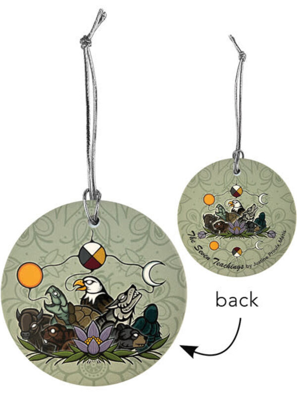 Ceramic Ornament - The Seven Teachings by Justine Proulx