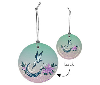 Ceramic Ornament - Hummingbird  by Deanna Samuel