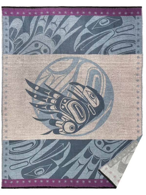 Woven Blanket - Raven Moon by Allan Weir