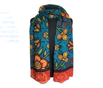 Eco Scarf - Prairie Beadwork by Justine Proulx