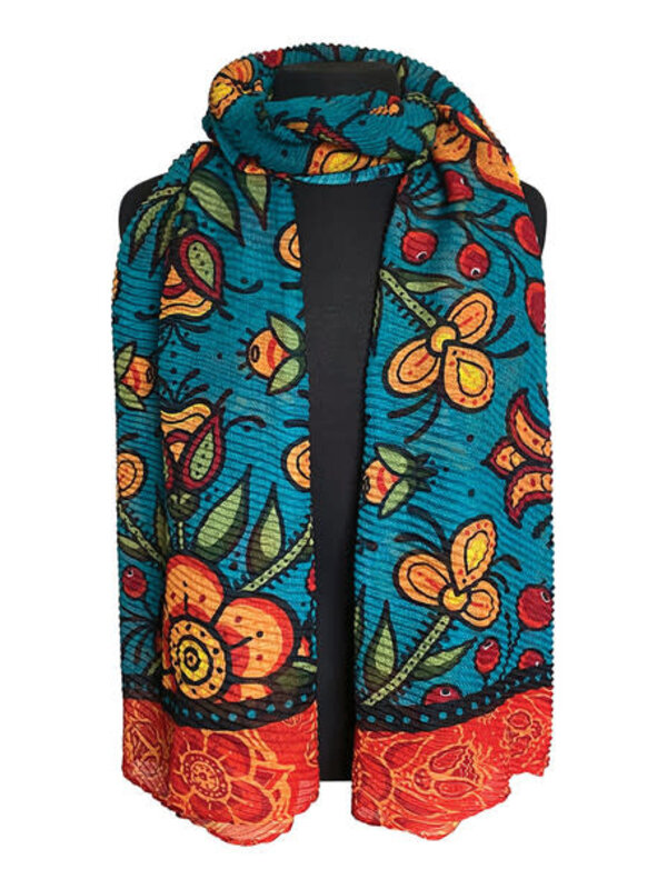 Eco Scarf - Prairie Beadwork by Justine Proulx