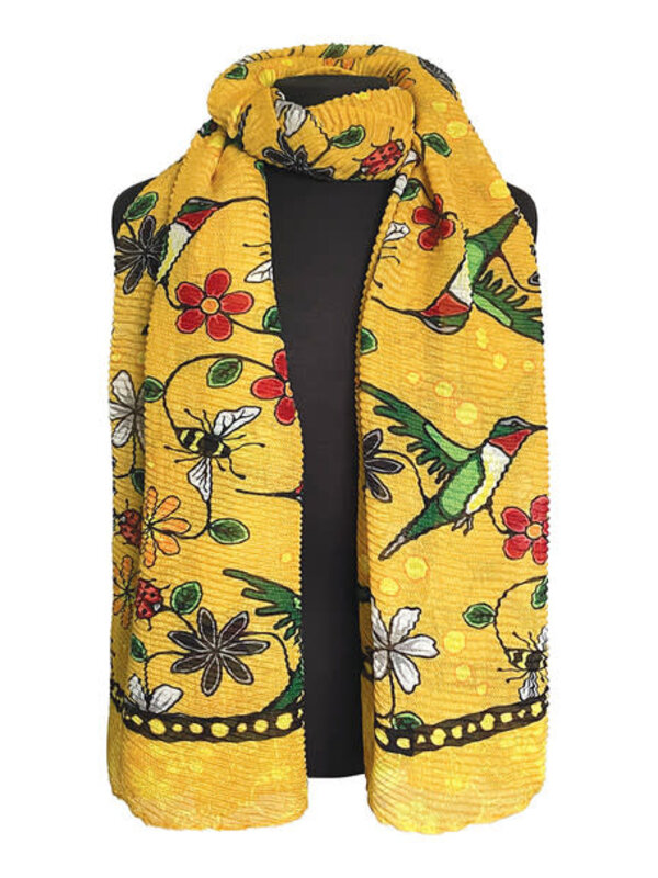 Eco Scarf - Hummingbird (Nenookaasi) by Storm Angeconeb