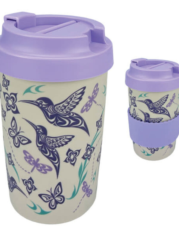 Eco Travel Mug (15oz) - Hummingbird by Simone Diamond