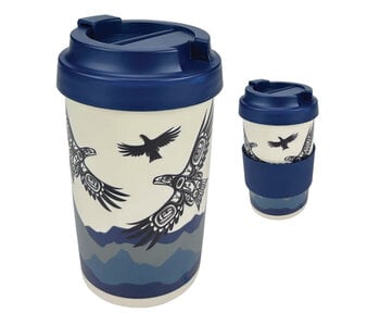 Eco Travel Mug (15oz) - Soaring Eagle by Corey Bulpitt