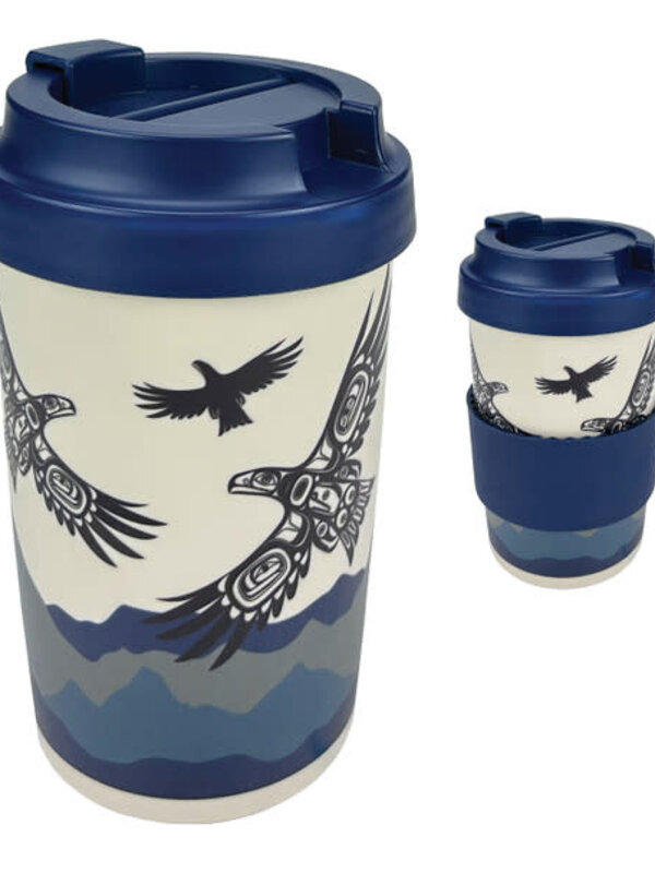 Eco Travel Mug (15oz) - Soaring Eagle by Corey Bulpitt