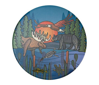 Ceramic Trivet - All My Relatives (Indinawemaaganidag) by Storm Angeconeb