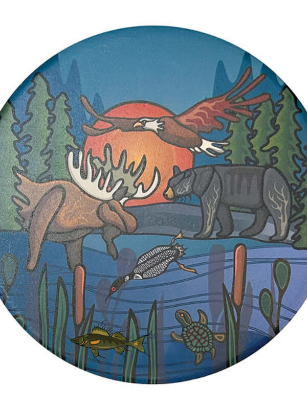 Ceramic Trivet - All My Relatives (Indinawemaaganidag) by Storm Angeconeb