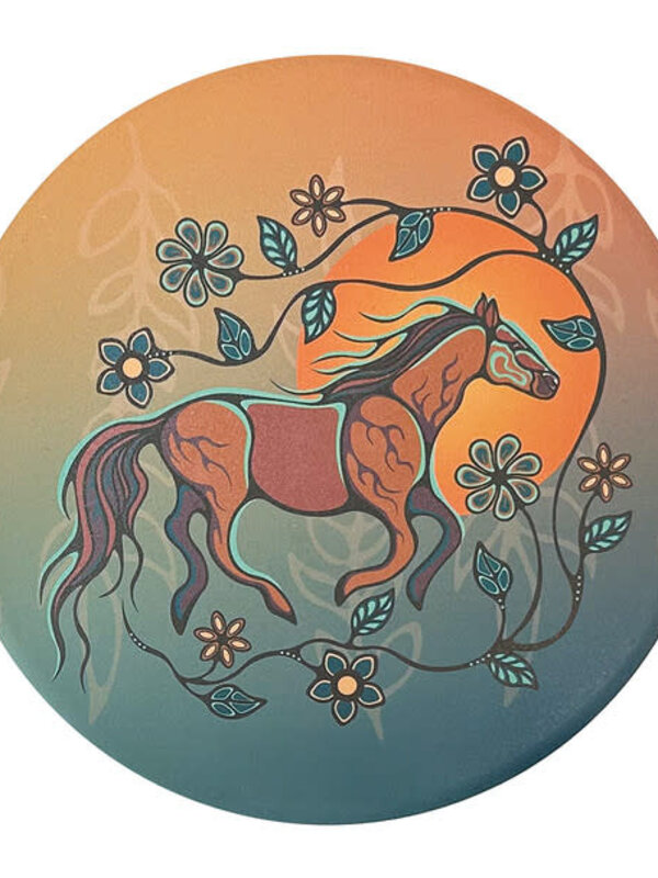 Ceramic Trivet - Horse (Bebezhigooganzhii) by Storm Angeconeb