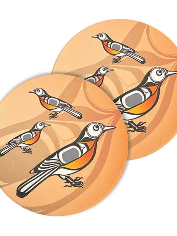 Ceramic Coasters (set of 2) - Robin by Adam Lewis