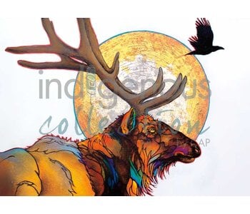 9"x6"Art Card - Red Elk by Micqaela Jones