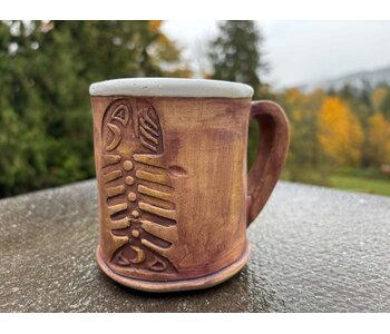 Pottery Mug by Cynthia Robinson - Rustic Salmon