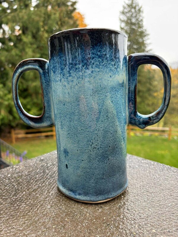 Cynthia Robinson Pottery - Large Vase Blue glaze