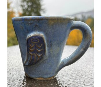 Pottery by Cynthia Robinson - Small Eagle Feathers Mug