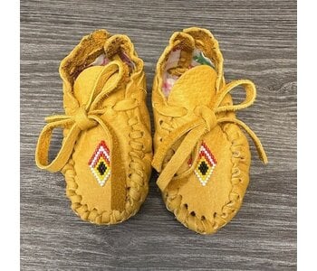 Hand Made New Baby Moccasin with Diamond beading by Dena Leon