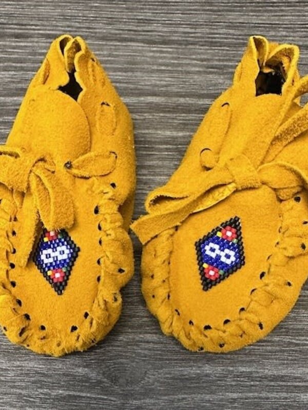 Hand Made New Baby Moccasin with Diamond-beading by Dena Leon