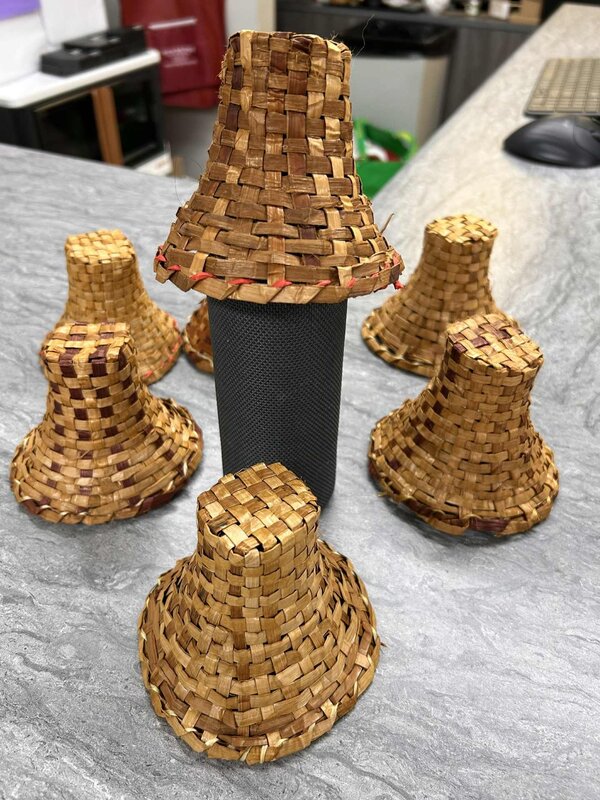 Hand Woven Decorative Small Cedar Hat by Lee Provost