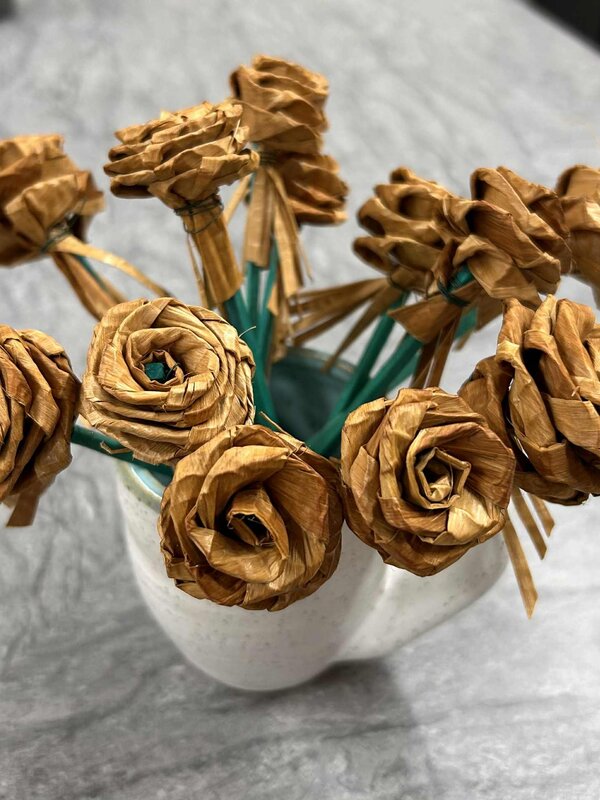 Hand Made Small Cedar Roses by Lee Provost