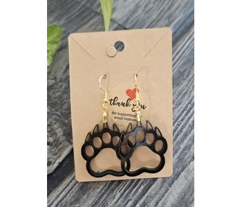 Acrylic earrings Bear Paw  by Stacey Smith